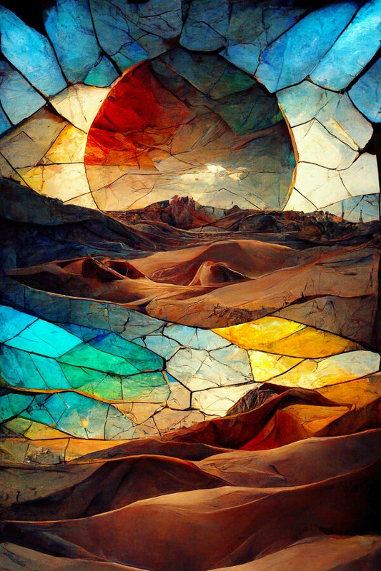 Tableau Desert Abstrait
