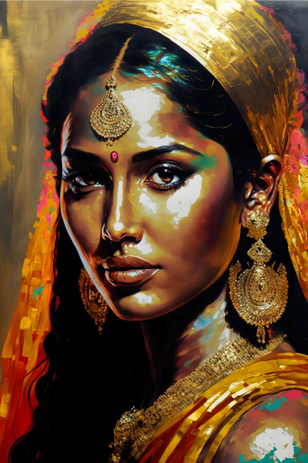 Tableau Femme Indienne