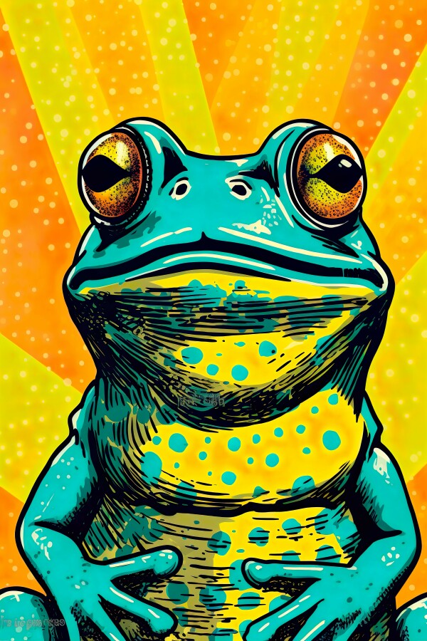 Tableau Pop Art Grenouille