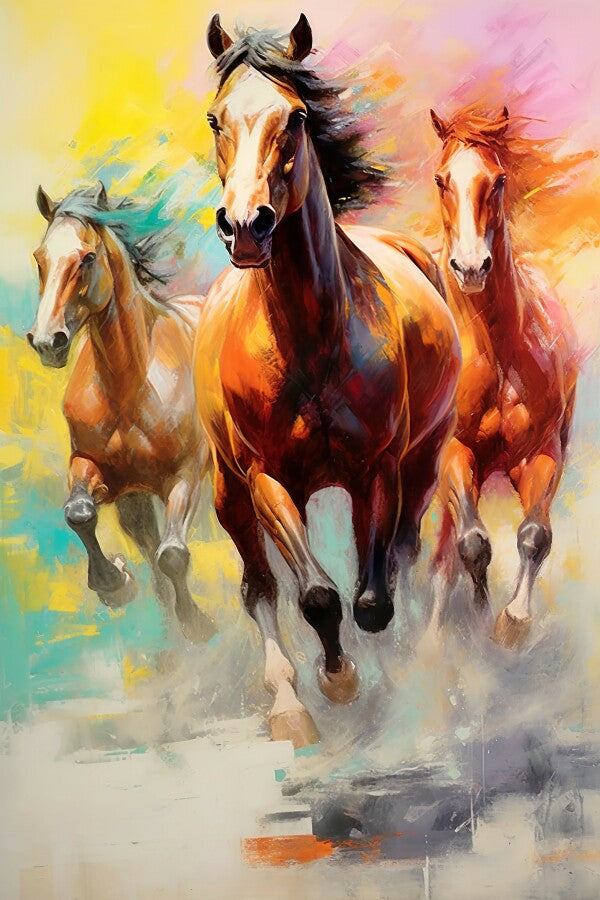 Tableau Chevaux Couleur