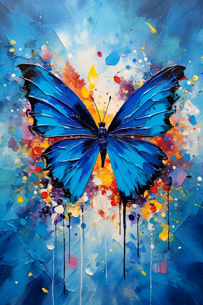 Tableau Papillon Bleu