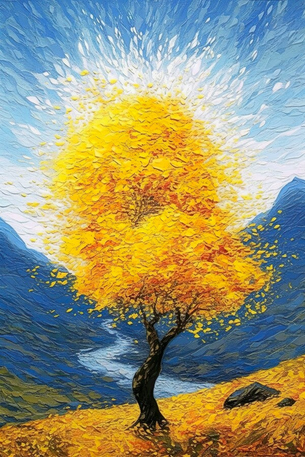 Tableau Arbre Jaune