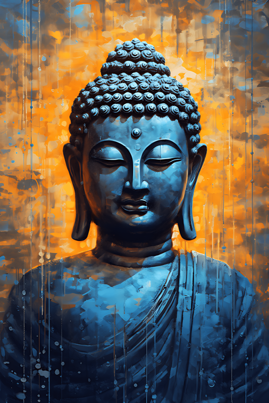 Tableau Bouddha Bleu