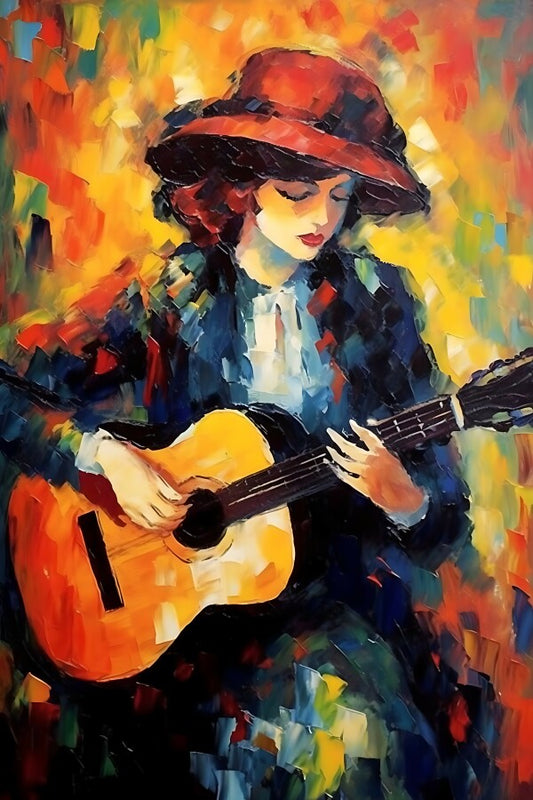 Tableau Femme Guitarre