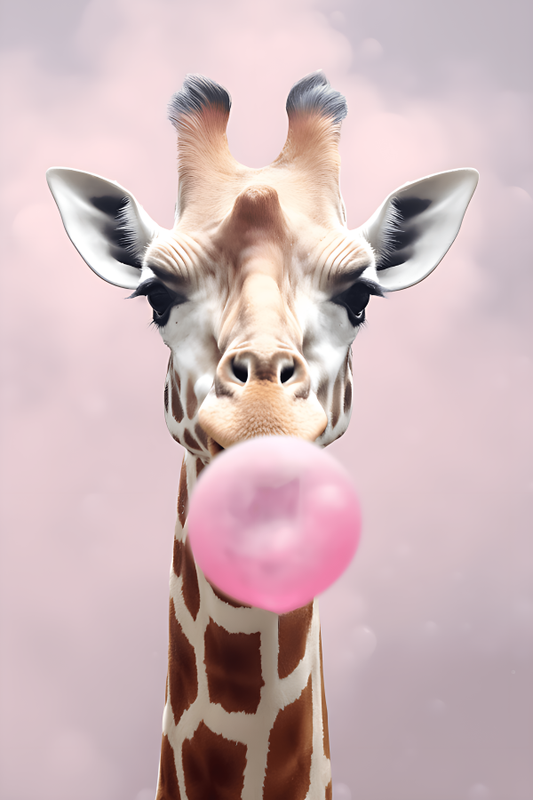 Tableau Girafe Chewing Gum