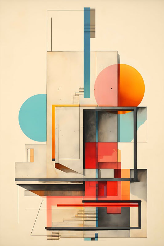Tableau Abstrait Vertical Moderne