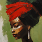 Tableau Femme Africaine de Profil