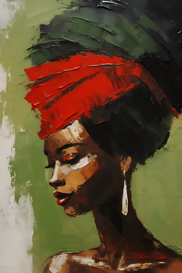 Tableau Femme Africaine de Profil