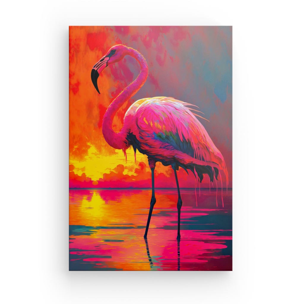 Tableau Flamant Rose Exotique