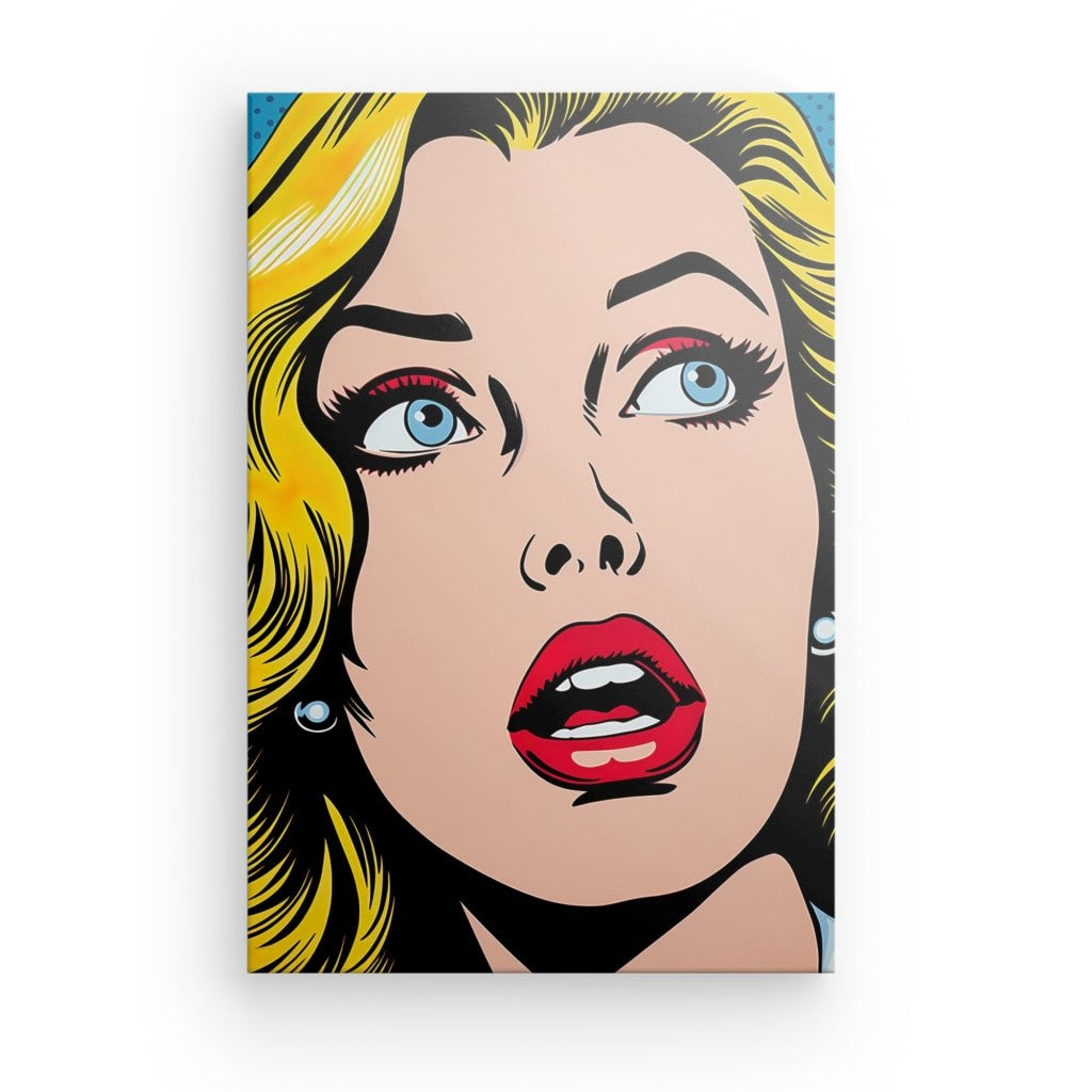 Tableau Toile Pop Art Femme Etonnée