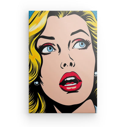 Tableau Toile Pop Art Femme Etonnée