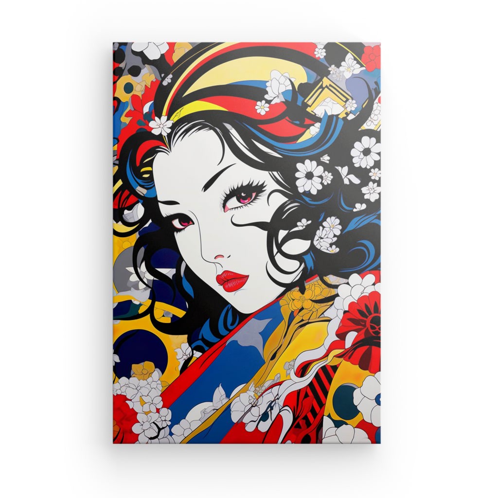 Tableau Toile Pop Art Geisha