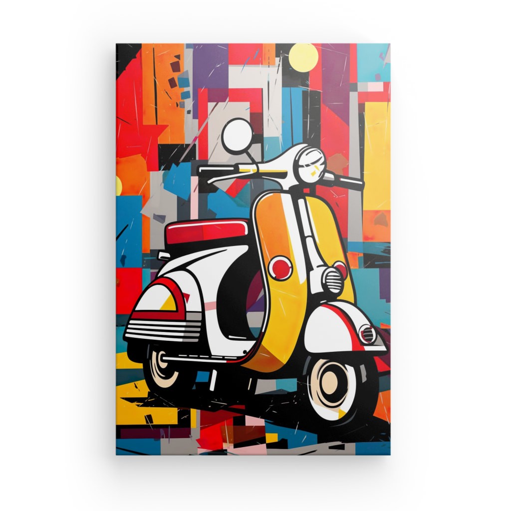 Tableau Toile Pop Art Scooter