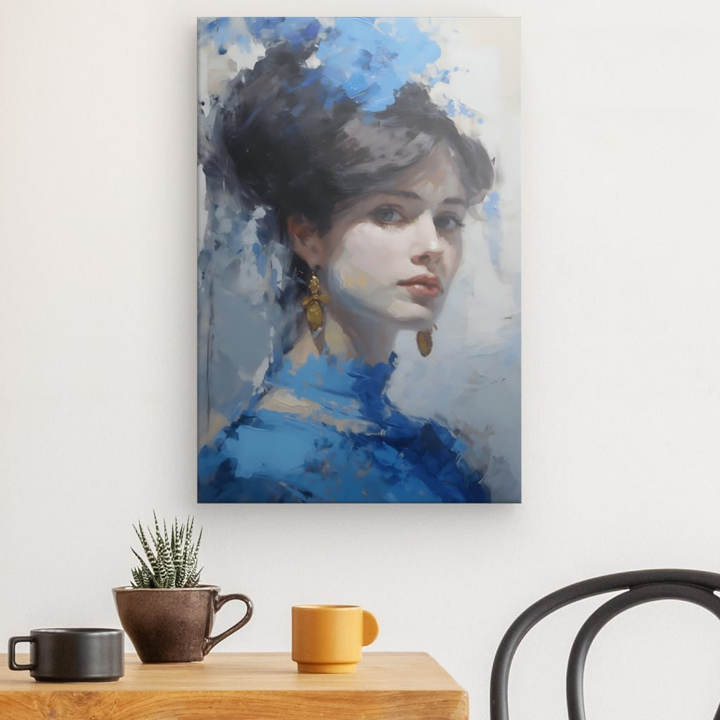 Tableau Femme Bleue 60x40 cm