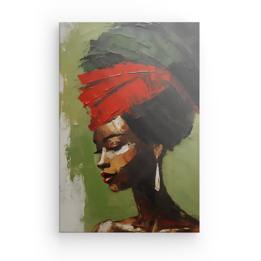 Tableau Toile Femme Africaine de Profil