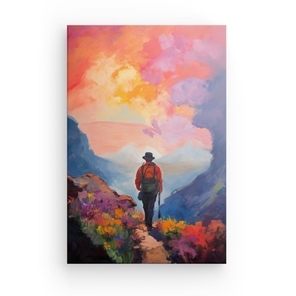 Tableaux Montagnes Rouges Expressionisme Tableau Montagne le Cœur des Cimes – Artdeliris