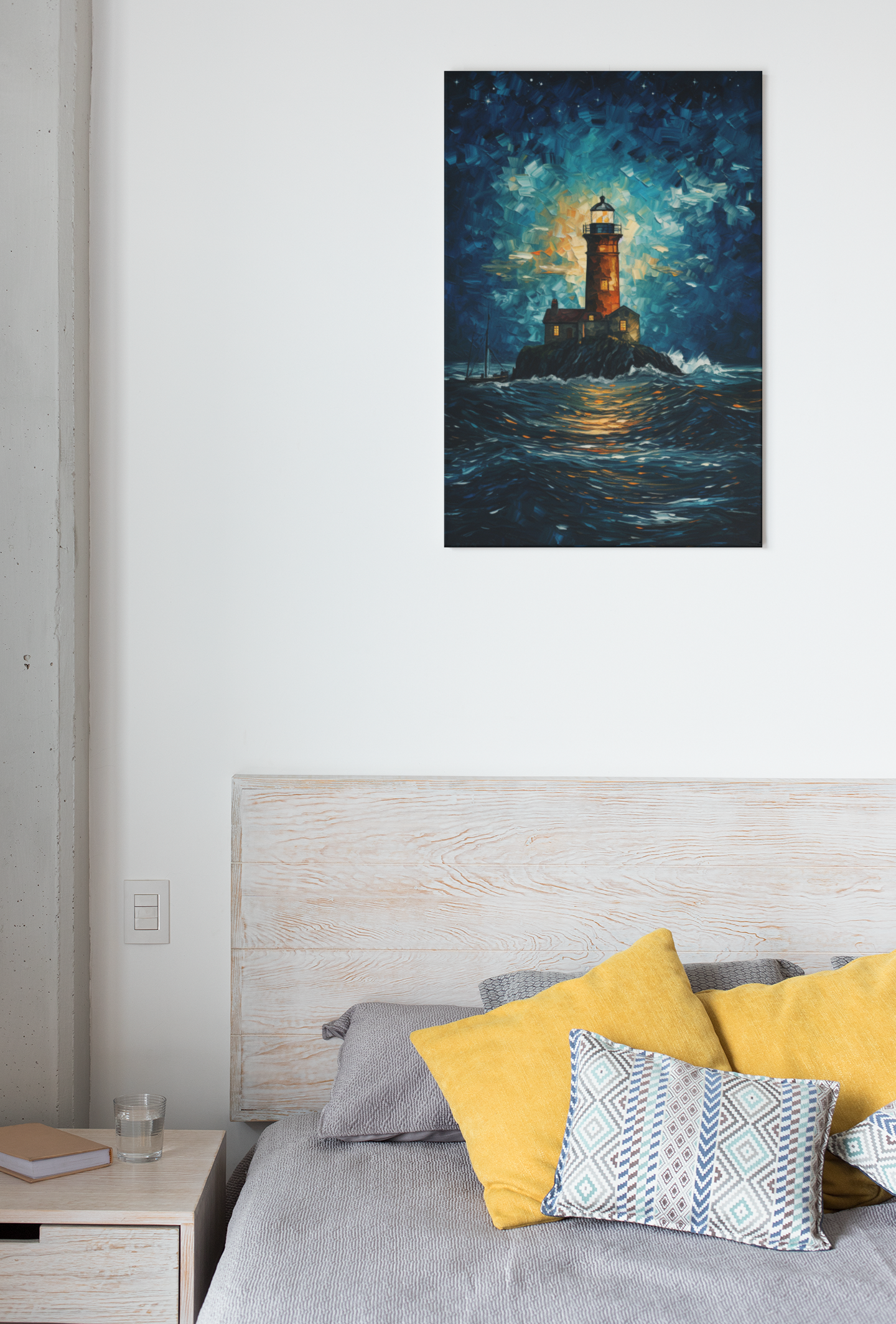 Toile de Phare en Mer