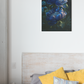 Toile Pivoine Bleu