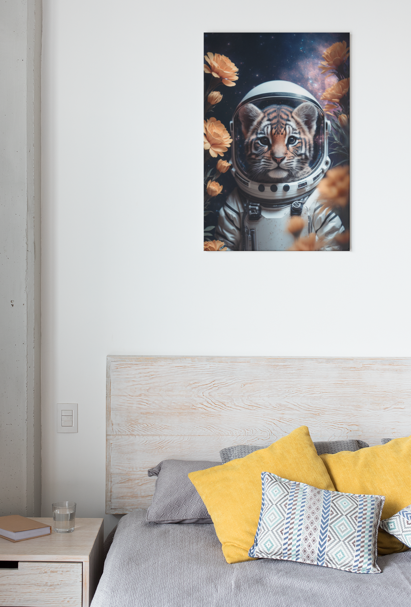 Toile Tigre Astronaute