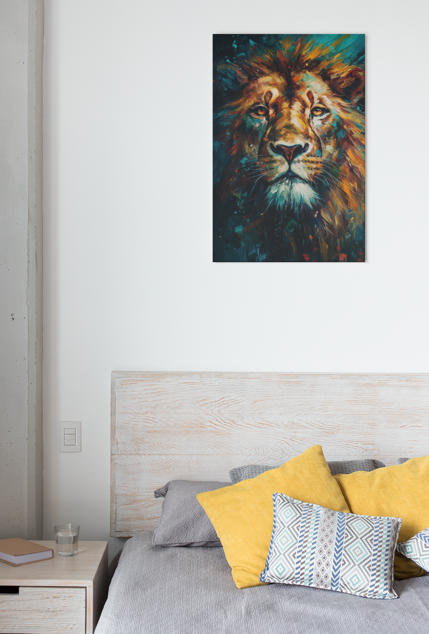 Toile Tete de Lion Couleur